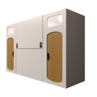 Capsule de couchage moderne en bois de haute technologie pour hôtels/dormoirs, avec éclairage LED et isolation acoustique, idéale pour appartements