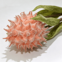 Vente en gros : Globe artificiel en mousse PE de 90 cm à 3 têtes, échinops, couleur personnalisée pour arrangements floraux de mariage, hôtel, maison