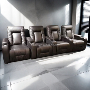 Sofá reclinable automático de cuero auténtico de lujo moderno para el hogar, sala de estar, salas de cine, uso hospitalario, venta al por mayor - Product Image 4