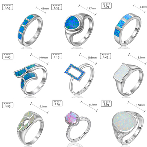 Trang trí công phu 925 Sterling bạc Opal nhẫn: Celtic knotwork chi tiết & cabochon-cắt opals, thủ công cho gia truyền chất lượng nghệ thuật - Product Image 2