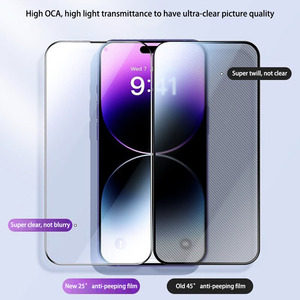 <span class=keywords><strong>Film</strong></span> de Protection d'Écran en Verre Trempé Anti-Espion Confidentialité pour Téléphone Portable <span class=keywords><strong>13</strong></span> 14 Plus pour iPhone 17 16 15 Pro Max 11 12 Étanche - Product Image 2
