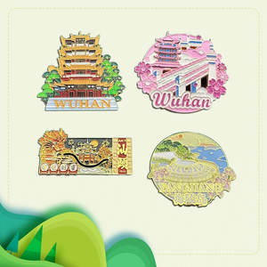 도매 맞춤 디자인 3D 금속 자석, 국가 도시 관광 명소 냉장고 홈 데코레이션 판촉용 자석 - Product Image 3