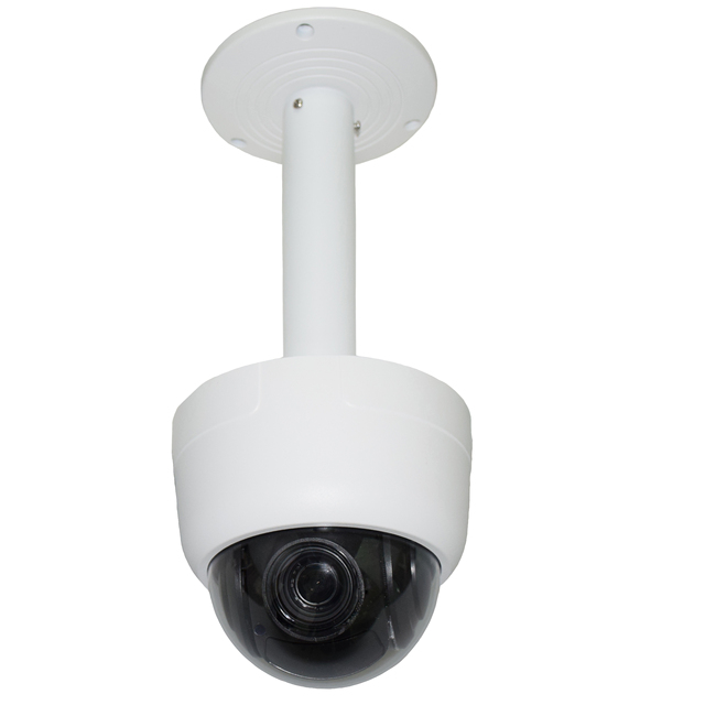 NDAA Compliant Pendant Mount 1/1.8 COMS 4 Inch Mini PTZ Dome PoE IP Camera Outdoor with Pan Tilt for Restaurant