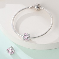 Vente directe à l'exportation Perles papillon en tungstène rose, accessoires de bracelet DIY romantiques pour couple, pendentifs cœur, direct usine
