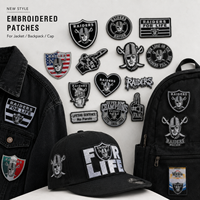 Écusson brodé avec insigne de club de moto Harley (thermo-collant), adapté pour gilets et casquettes