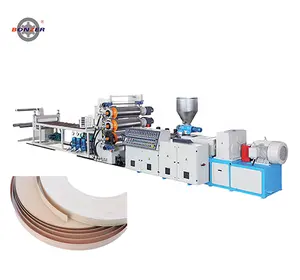plastic pvc edge banding tape machinery low-cost PVC single-screw 65/28 extruder automatic Edge banding strips extrusion line