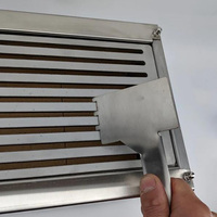 Flip Debout Moderne Charbon De Bois Restaurant Pliant Portable En Acier Inoxydable BBQ Extérieur Sans Fumée Chariot Grill