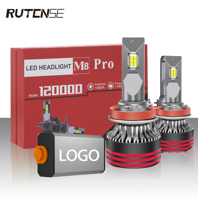 Factory Hot Selling Car Lights Super Brightness M8 110W Auto Led Headlights for Car H7 H4 Auto Len Bulb Universal