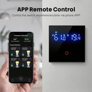 Interrupteur intelligent mural <span class=keywords><strong>Aqara</strong></span> à commande tactile avec variateur d'intensité, écran LED numérique, panneau en plastique pour la maison, la chambre, le bureau - Product Image 3