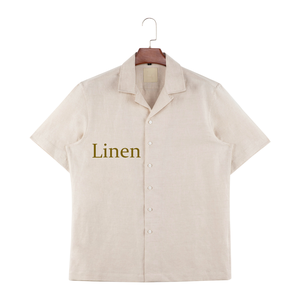 Camicie da Bowling Personalizzate con Colletto alla Cubana 100% Lino per Uomo - Product Image 1
