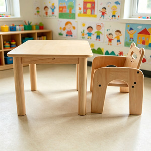 Solid Wood Eco-Friendly Durable Children's Dining Chair Home Baby Study Backrest Non-Slip Adjustable Sitting Position Small - Product Image 3