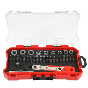 52 Piece Ratchet Wrench Set Metric Chrome Vanadium Steel With Screwdriver Bits And Drill Bits In Plastic Box - Product Image 4