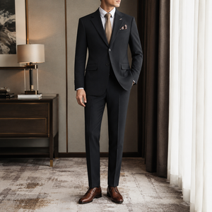 <span class=keywords><strong>Costume</strong></span> de cérémonie homme <span class=keywords><strong>bleu</strong></span>, coupe ajustée, 3 pièces, style italien, en tissu peigné, pour affaires, mariage, bal de promo, soirée, bureau - Product Image 3