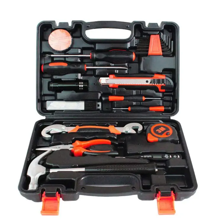 High carbon steel hardware hand tools kit 25pc household maintenance tools set