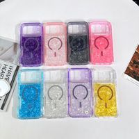Coque transparente antichoc avec anneau magnétique et texture nacrée pour ZTE Blade V80 V70 V60 – Étui de protection tendance