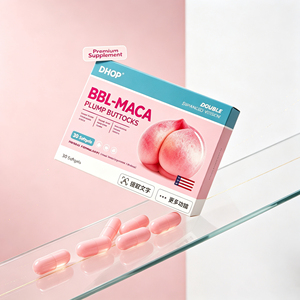 BBL-MACA Double Action Hip Booster 30 gélules molles avec collagène, biotine et huile d'olive pour des courbes naturelles et l'élasticité de la peau - Product Image 2