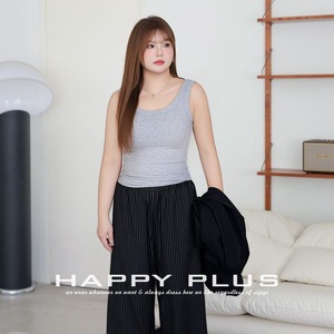 Camiseta sin Mangas para Mujer Talla Grande Runqi, Color Gris Sólido, Alta Elasticidad, Tejido de Fibra de Viscosa, Camiseta Interior Informal N9210 - Product Image 2