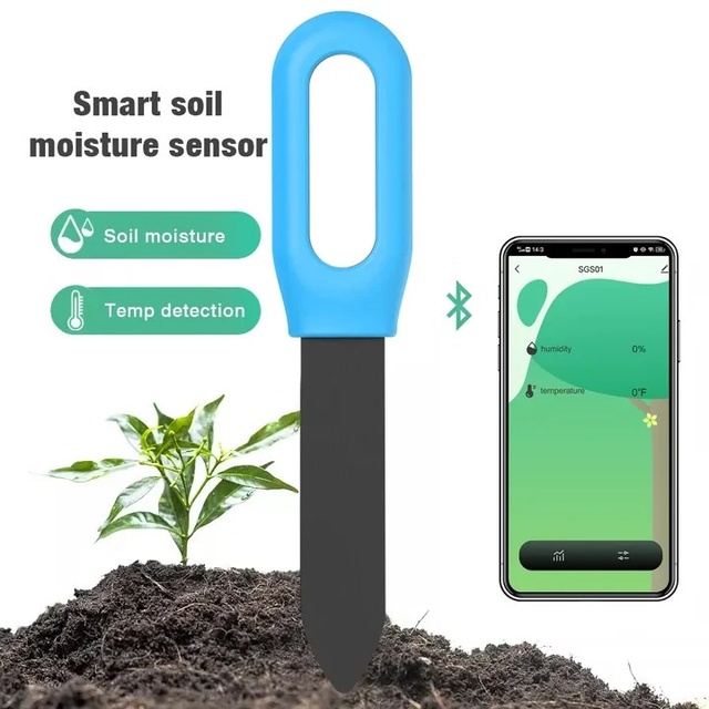 Zigbee Smart Tuya Soil Moisture Temperature Tester Sensor Reminder Potted Plant Water Level Tester Lawn Monitoring
