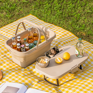 Carclean 2026 – <span class=keywords><strong>Plateau</strong></span> de <span class=keywords><strong>voiture</strong></span> portable tendance <span class=keywords><strong>pour</strong></span> la vente en gros, table pliable en PP <span class=keywords><strong>pour</strong></span> camping extérieur, panier de pique-nique monté sur le volant - Product Image 5