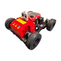 Tondeuse à essence industrielle haute performance 800 mm pour désherbage sur pentes, vergers et terres agricoles, avec capacité de franchissement stable