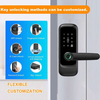 Cerradura inteligente de seguridad inteligente con huella dactilar con teclado digital, red WiFi, aplicación para teléfono inteligente, desbloqueo biométrico, cerradura inteligente Tuya