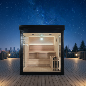 Sauna extérieur en bois de cèdre massif, design moderne, pour jardin - Product Image 4