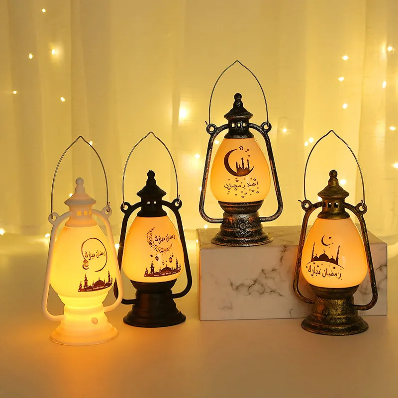 Islam musulmano LED decorazione Eid plastica ciondolo luce notturna regali Festival ornamenti fai da te luci lampade Mubarak XJ0144