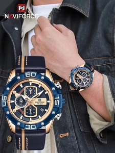 Montres pour hommes Drioshipping, marque de luxe haut de gamme, montre de sport en cuir, montre à quartz numérique pour homme, horloge LCD à double affichage, montre-bracelet - Product Image 5