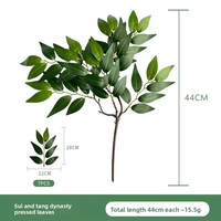 Groothandel Kunstmatige Eucalyptus Bladeren Stengels Groen Decoratie 17" Hoog Met Bloemzaden voor Bloemstukken