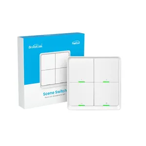 บรอดลิงค์ SC4B4 สำหรับรีโมทคอนโทรล 4 ปุ่มไร้สายสมาร์ท Wi-Fi ใช้ไฟ AC สวิตช์ฉาก DIY ทำงานร่วมกับ Alexa Google - Product Image 1