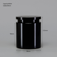 Pot en plastique HDPE doux au toucher blanc/noir/rouge/transparent 650 ml pour emballage de poudre de protéines de lactosérum