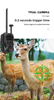 HG200 4G Trail Camera 0.2s caméra de chasse Trail Night Vision IP66 pièges Photo faune caméra animaux caméra de Surveillance