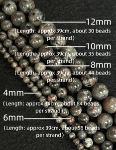 Perle Rotonde di Yooperlite Flame Stone di Varie Dimensioni per Gioielli Fai-da-Te per Tutti i Segni Zodiacali - Product Image 2