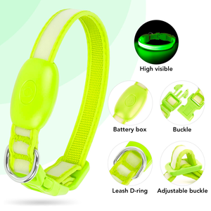 Collier LED rechargeable USB en gros pour chien, accessoires pour animaux de compagnie en plastique avec boucle clignotante pour Halloween, Noël et Nouvel An - Product Image 1