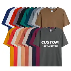 Printing High Quality Custom T-shirt Printed Logo 280gsm100% Cotton Men's T-shirt High-end