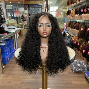 Peluca de Cabello Humano Súper Doble Trama Personalizada de Venta Caliente, Rizado Increíble, Peluca Frontal de Encaje HD 13x6 de 20 Pulgadas, Cabello Vietnamita Color Natural - Product Image 1