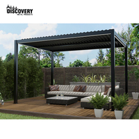 Pergola en aluminium au design moderne et attrayant pour jardin ou terrasse, kit personnalisé, toit à persiennes durable, maison de type pergola