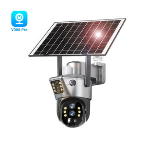4MP 2K çift Lens kablosuz IP güvenlik kamerası 3.5 inç açık güneş enerjili akıllı Alarm düşük güç PTZ kamera bellek/SD kart veri - Product Image 1