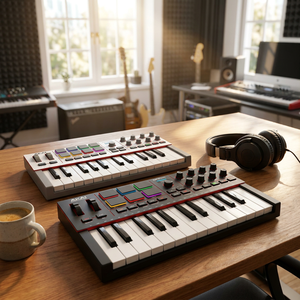 Teclado <span class=keywords><strong>MIDI</strong></span> <span class=keywords><strong>MPK</strong></span> MINI MK3 PLUS de 25 Teclas, Controlador Musical con Pads de Percusión MK4 de 37 Teclas - Product Image 2
