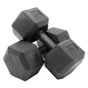 Fábrica al por mayor 22 Lbs Hexagon Dumbbell Lifting Equipment Entrenamiento Dumbbel