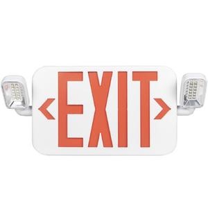 120-227vac ABS nhựa an toàn cháy nổ đôi Heads LED khẩn cấp <span class=keywords><strong>Exit</strong></span> Sign led Combo Lights với pin dự phòng - Product Image 1