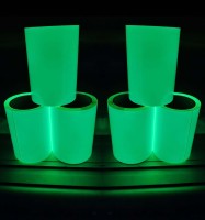 Cinta adhesiva autoadhesiva fotoluminiscente imprimible UV de alta visibilidad, película reflectante de vinilo que brilla en la oscuridad