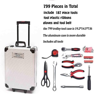 799Pcs <span class=keywords><strong>OEM</strong></span> Tay Công Cụ Kết Hợp Thiết Lập Xe Sửa Chữa Hộp Công Cụ Kit Ratchet Thép Cờ Lê Ổ Cắm Thiết Lập - Product Image 3