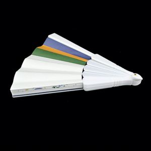 Éventail pliant portable en plastique imprimé, fait main, écologique, motif tropical, style amour, cadeau publicitaire d'affaires pour l'Europe - Product Image 3