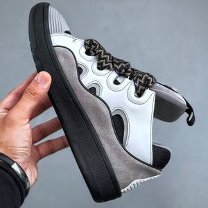 New Designer Sporty Breathable Genuine <b>Leather</b> <b>Shoes</b>-Gray Casual Versatile Luxurious Elegant Retro Walking <b>Shoes</b> - Product Image 2