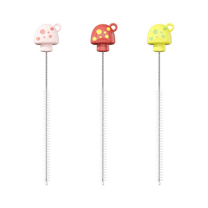 Mini Mushroom Straw Brush Nylon 2 In 1 Cleaning Tool For Cup Lid And Straw - Product Image 5