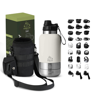 Botol Air Hewan Peliharaan 32oz Baja Tahan Karat Portabel untuk Anjing Kucing, Botol Tempat Minum Air untuk Perjalanan Luar Ruangan, Tempat Minum Air - Product Image 2