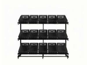 Thương mại Heavy Duty 2000 mét di động Gondola hiển thị đứng siêu thị kệ cho Trái Cây Rau Bán Hàng khóa kim loại - Product Image 2