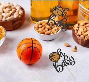 Adornos para Cupcakes de Baloncesto Oh Baby, Decoraciones para Cupcakes de Baby Shower, Cumpleaños, Temática Deportiva, Fiesta de Niños - Product Image 2