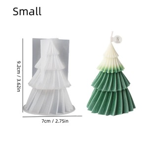 Origami Christmas Tree <b>Candle</b> <b>Mold</b> Tapered Shape Transparent White For Diy <b>Candle</b> Making Kits Christmas Decoration - Product Image 5